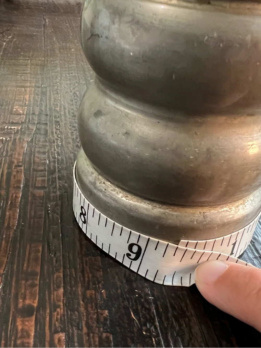 Vintage 'Garantito Tre Spade' Pewter Saltshaker & Pepper Grind Mill Combo- Italy